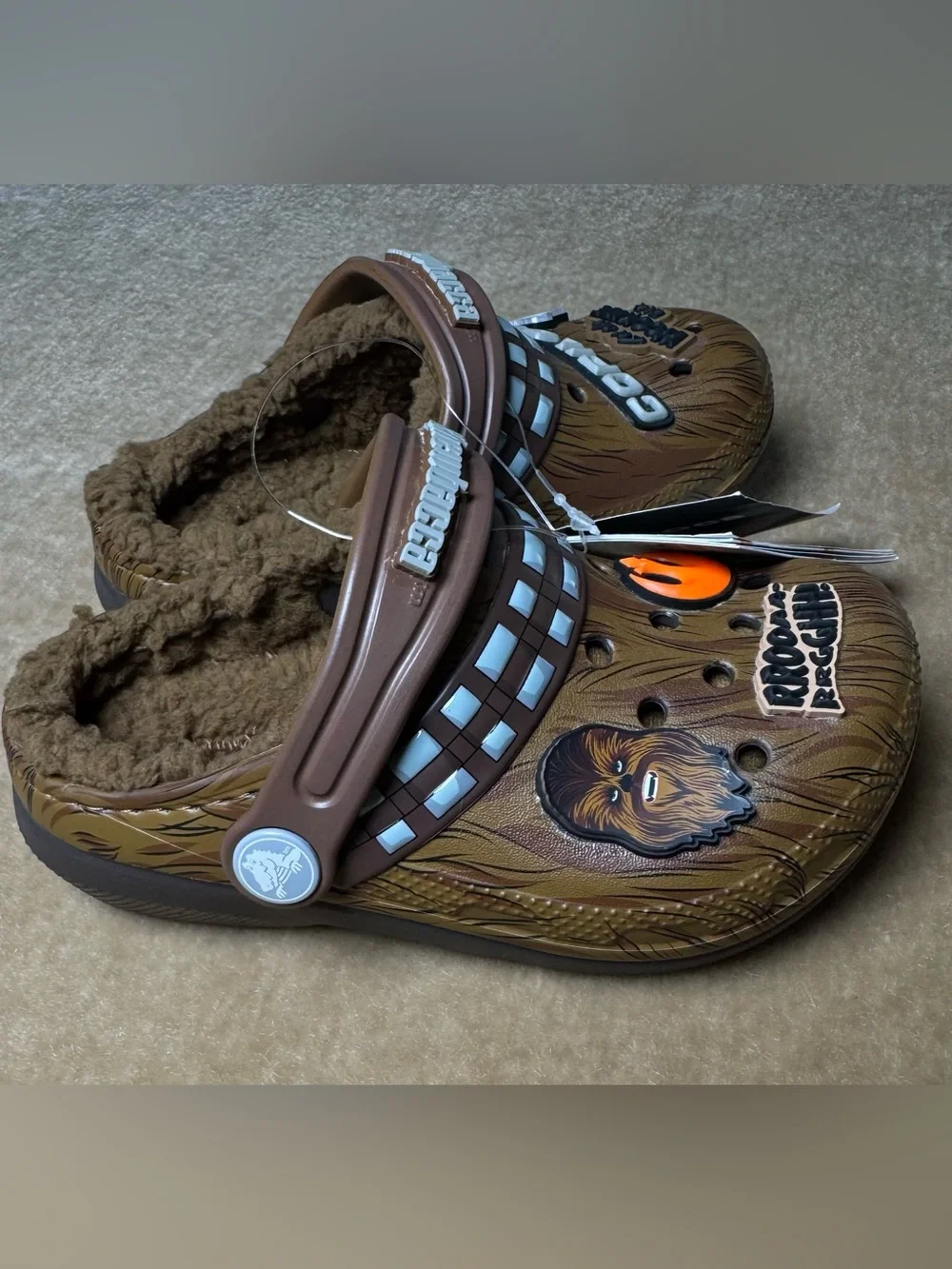 Crocs Kids Star Wars Chewbacca Fuzz Lined Clogs C9 NWT
